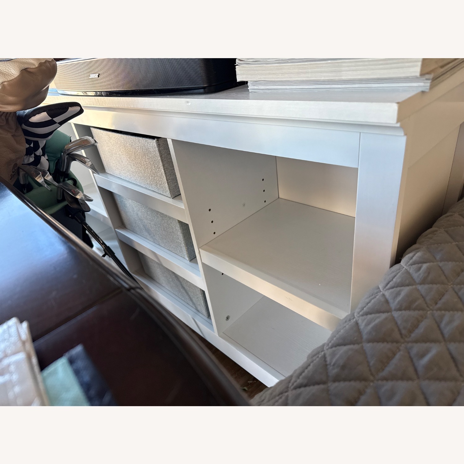 Target 32" Carson White Bookshelf with Baskets - image-2