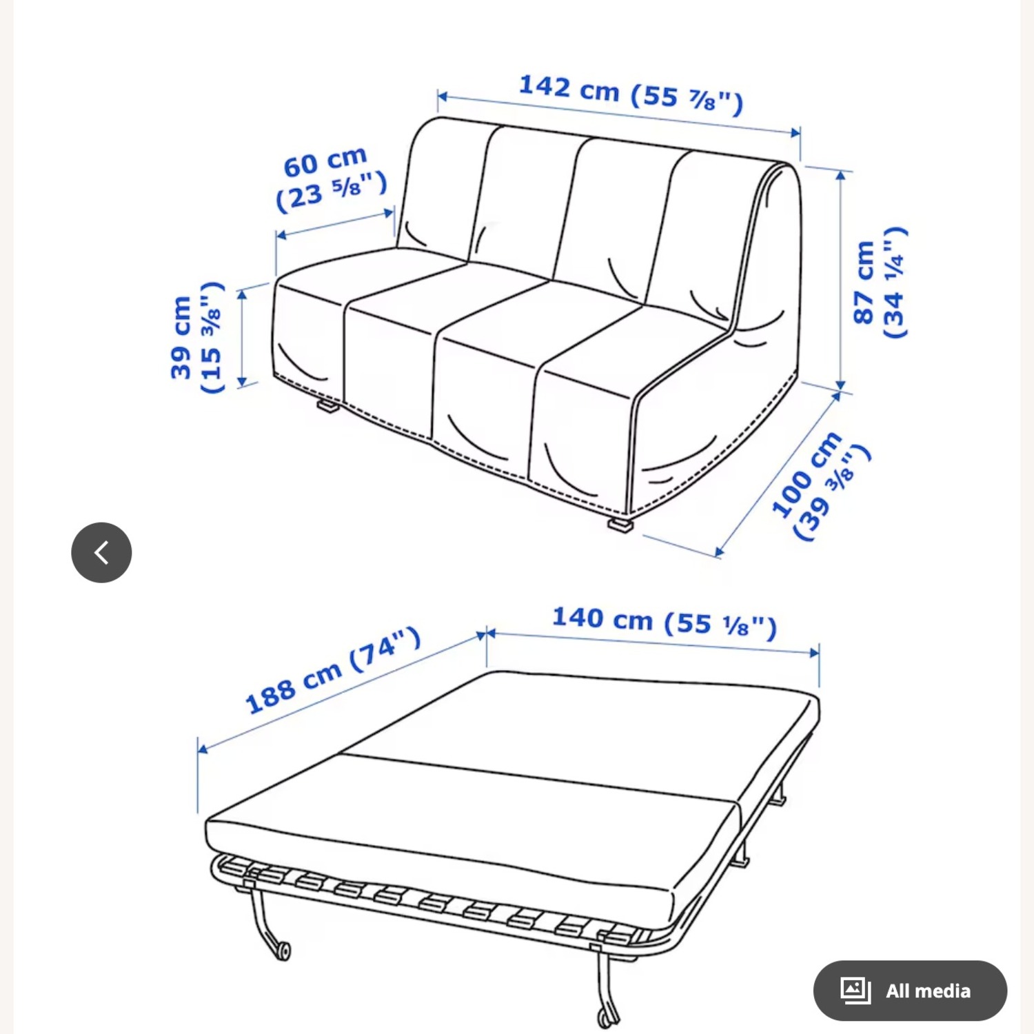 IKEA LYCKSELE LÖVÅS Sofa - image-3