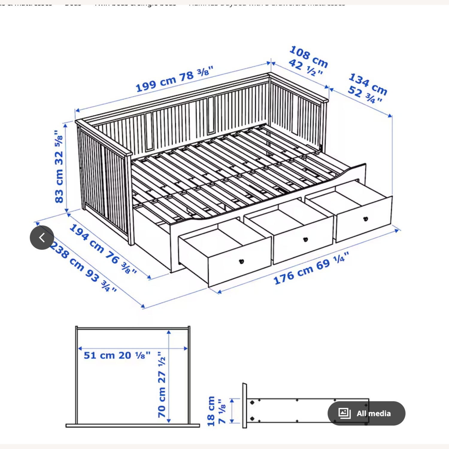 IKEA Hemnes Bed - image-3