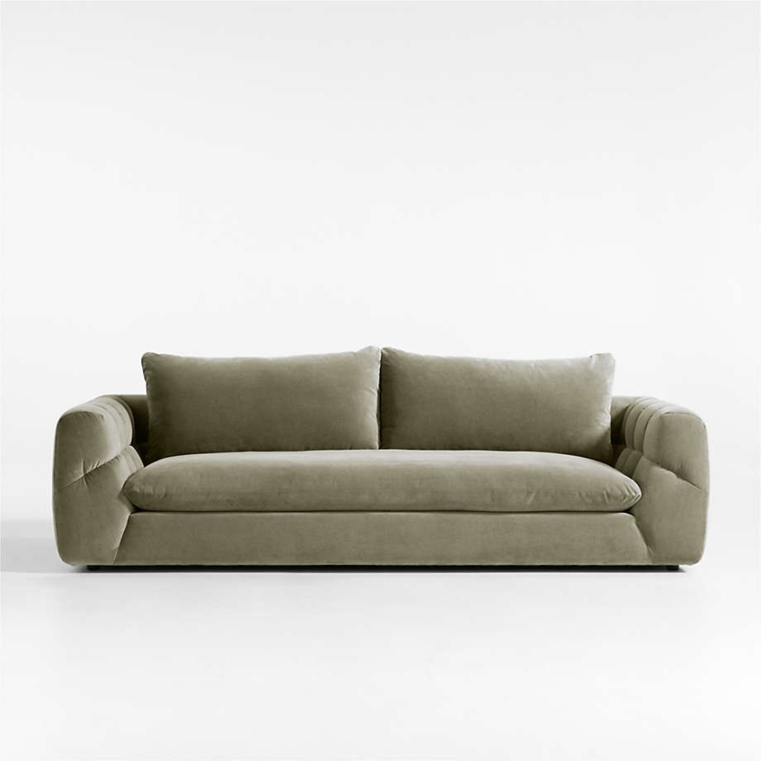 Crate & Barrel Green Cambria Sofa - image-5