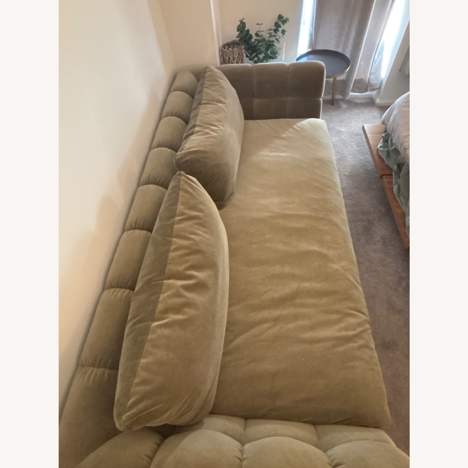 Crate & Barrel Green Cambria Sofa - image-4