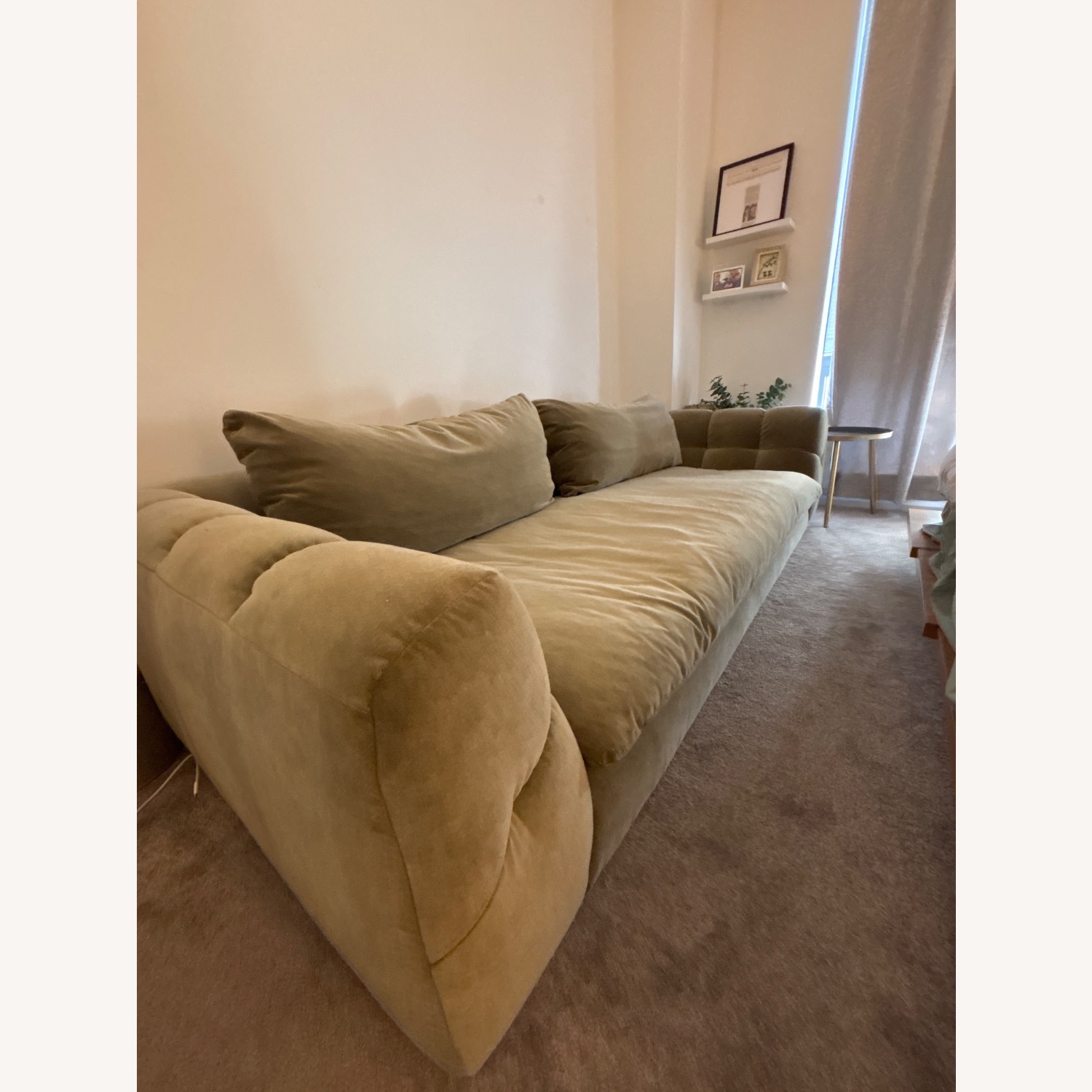 Crate & Barrel Green Cambria Sofa - image-2