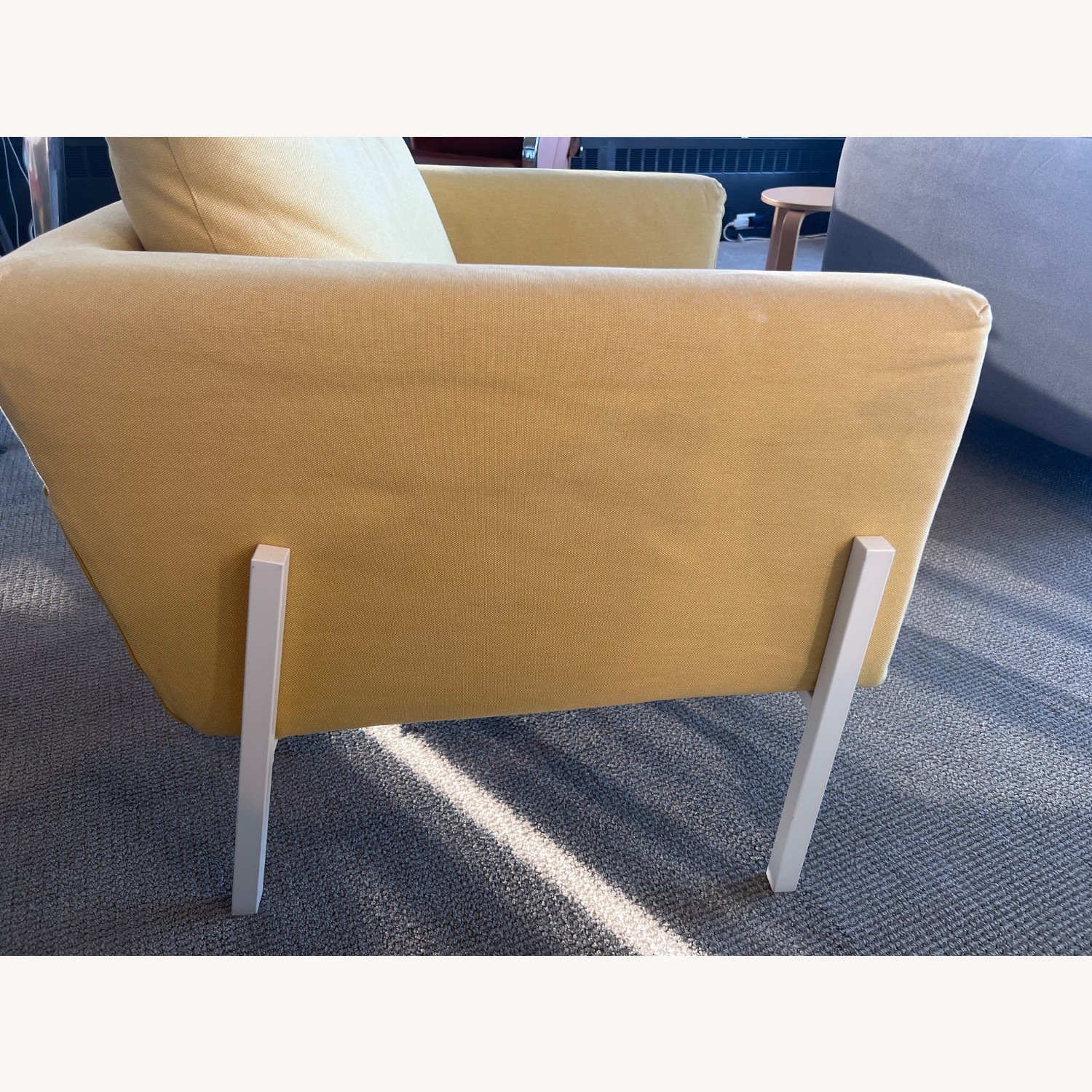 IKEA KOARP Armchair - Yellow White Metal Legs - image-19