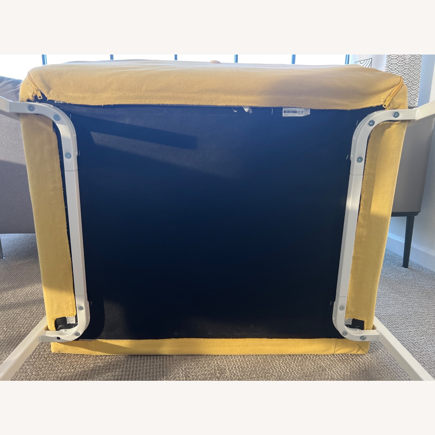 IKEA KOARP Armchair - Yellow White Metal Legs - image-21