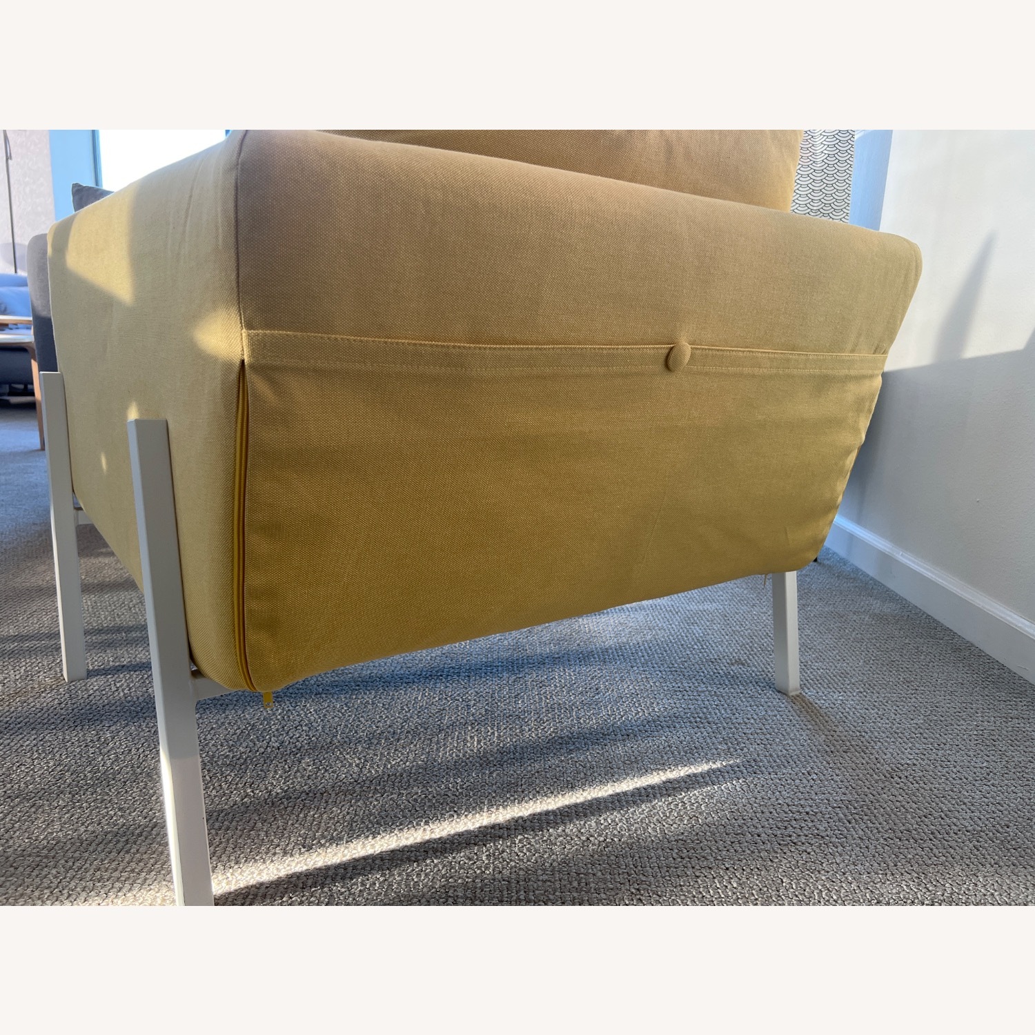 IKEA KOARP Armchair - Yellow White Metal Legs - image-17