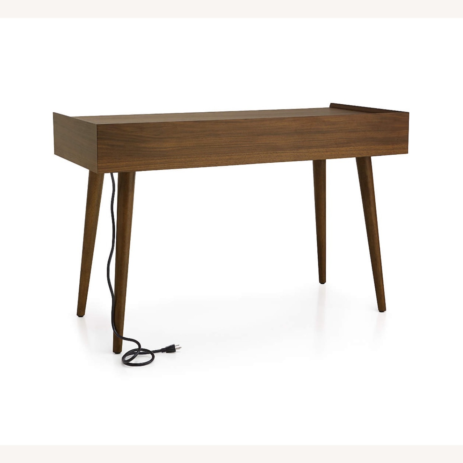 Crate & Barrel Tate 48" Walnut Desk with Outlet - image-13