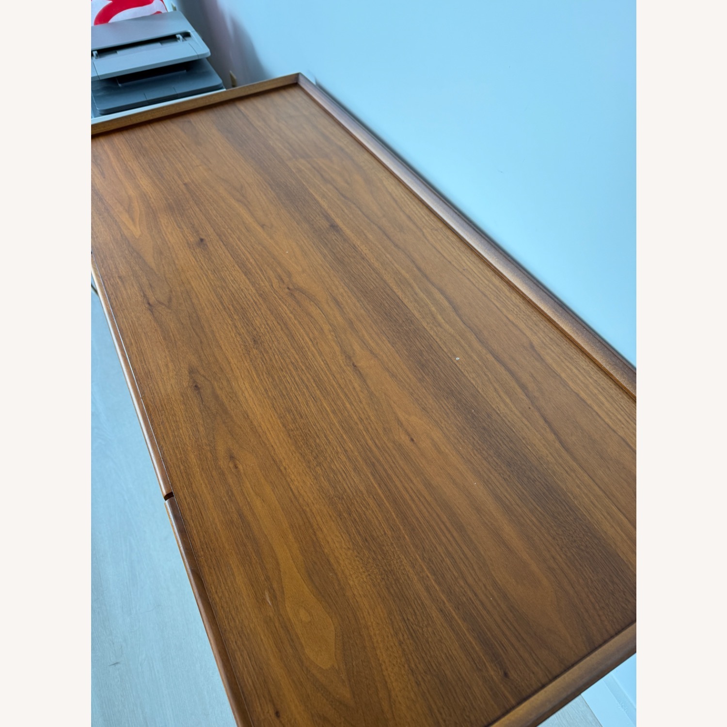 Crate & Barrel Tate 48" Walnut Desk with Outlet - image-11