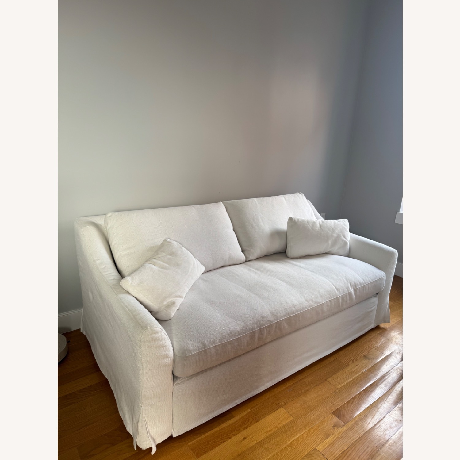 IKEA White HYLTARP Sleeper Sofa - image-2