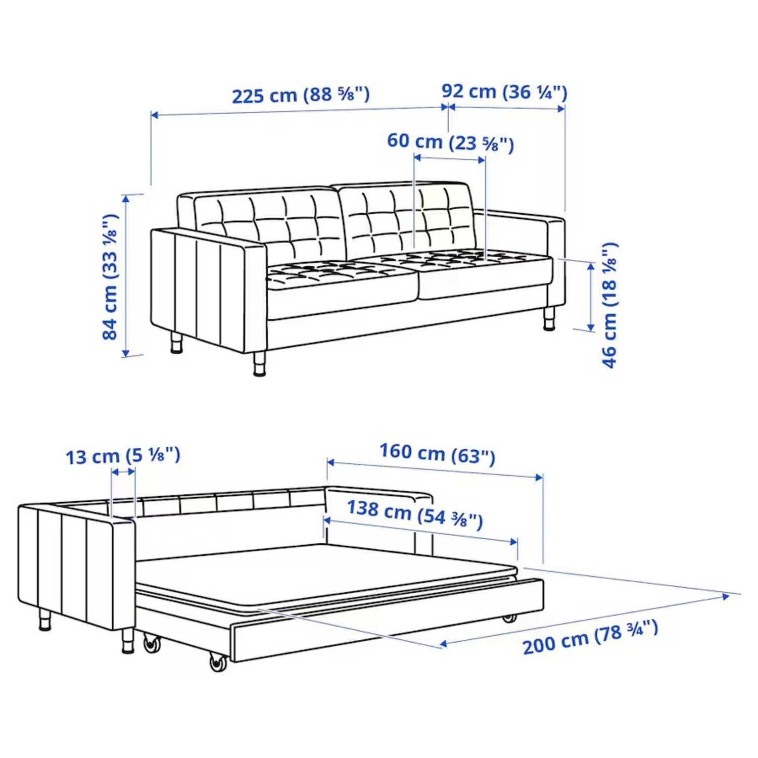 IKEA MORABO Sleeper Sofa - image-4