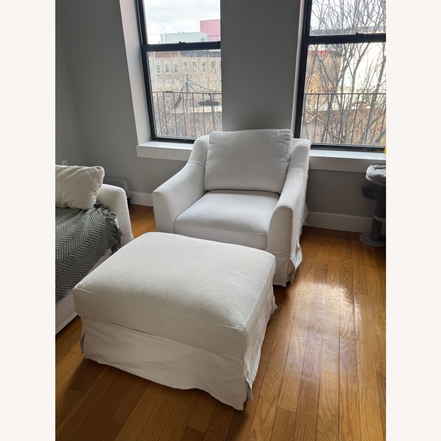 IKEA Farlov Armchair and Ottoman - image-1