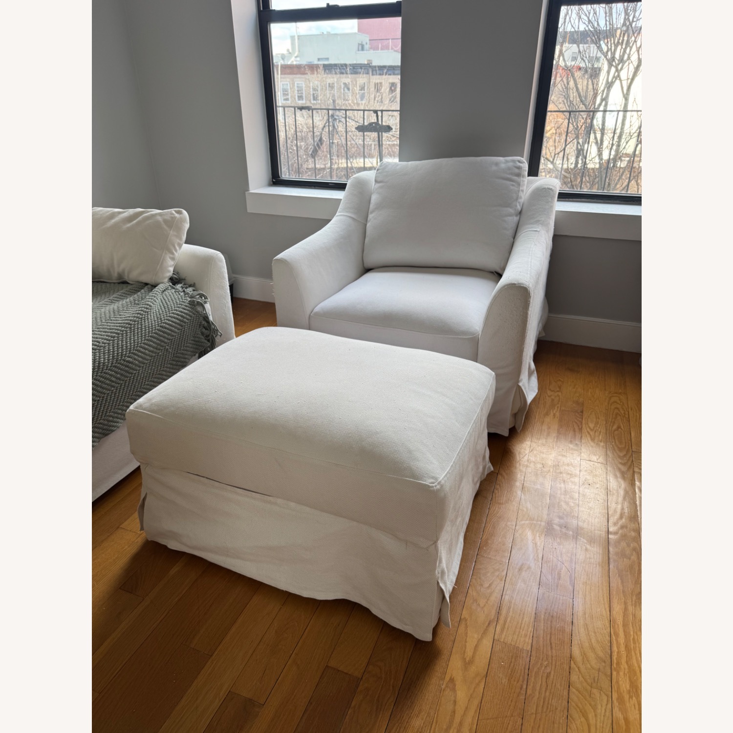 IKEA Farlov Armchair and Ottoman - image-5