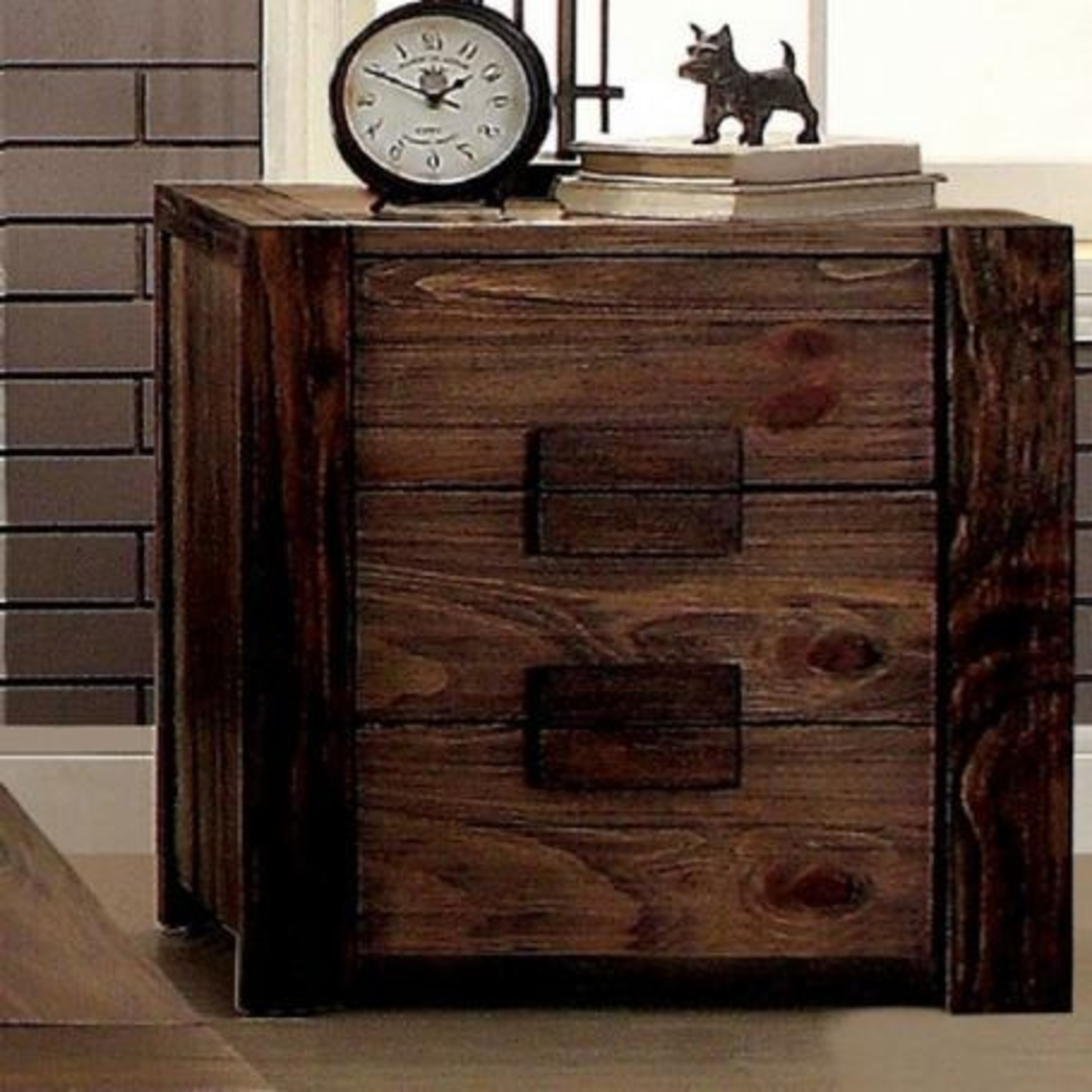 Furniture of America Janeiro 3 Drawer Nightstand - image-0