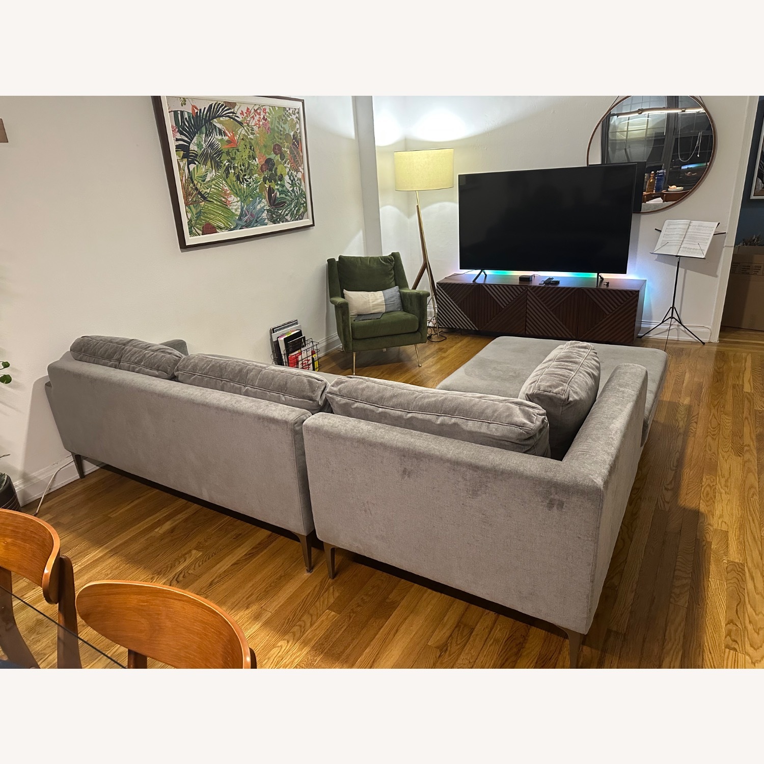 West Elm Andes 3-pc Sectional (Gray) - image-7