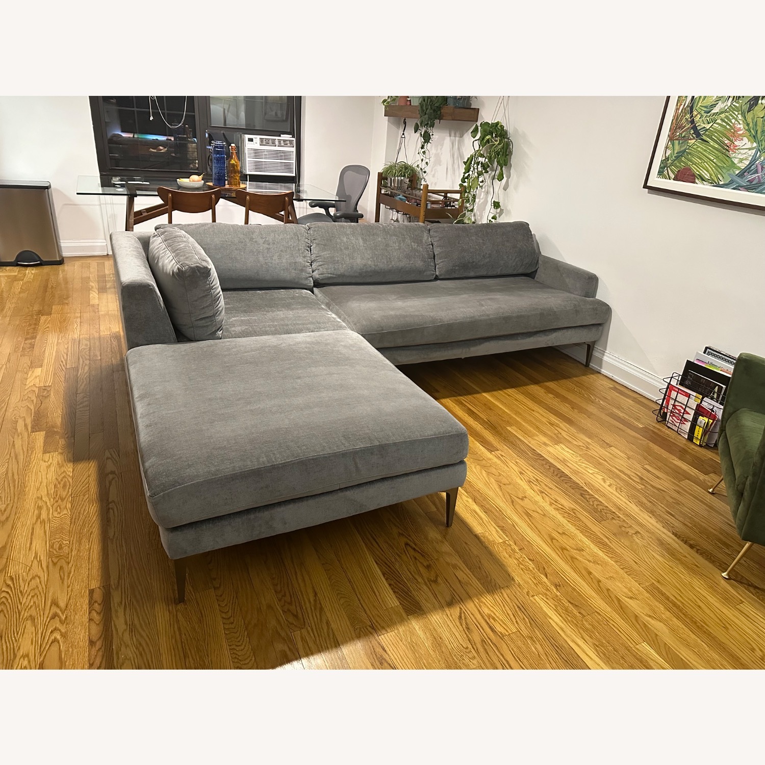 West Elm Andes 3-pc Sectional (Gray) - image-2