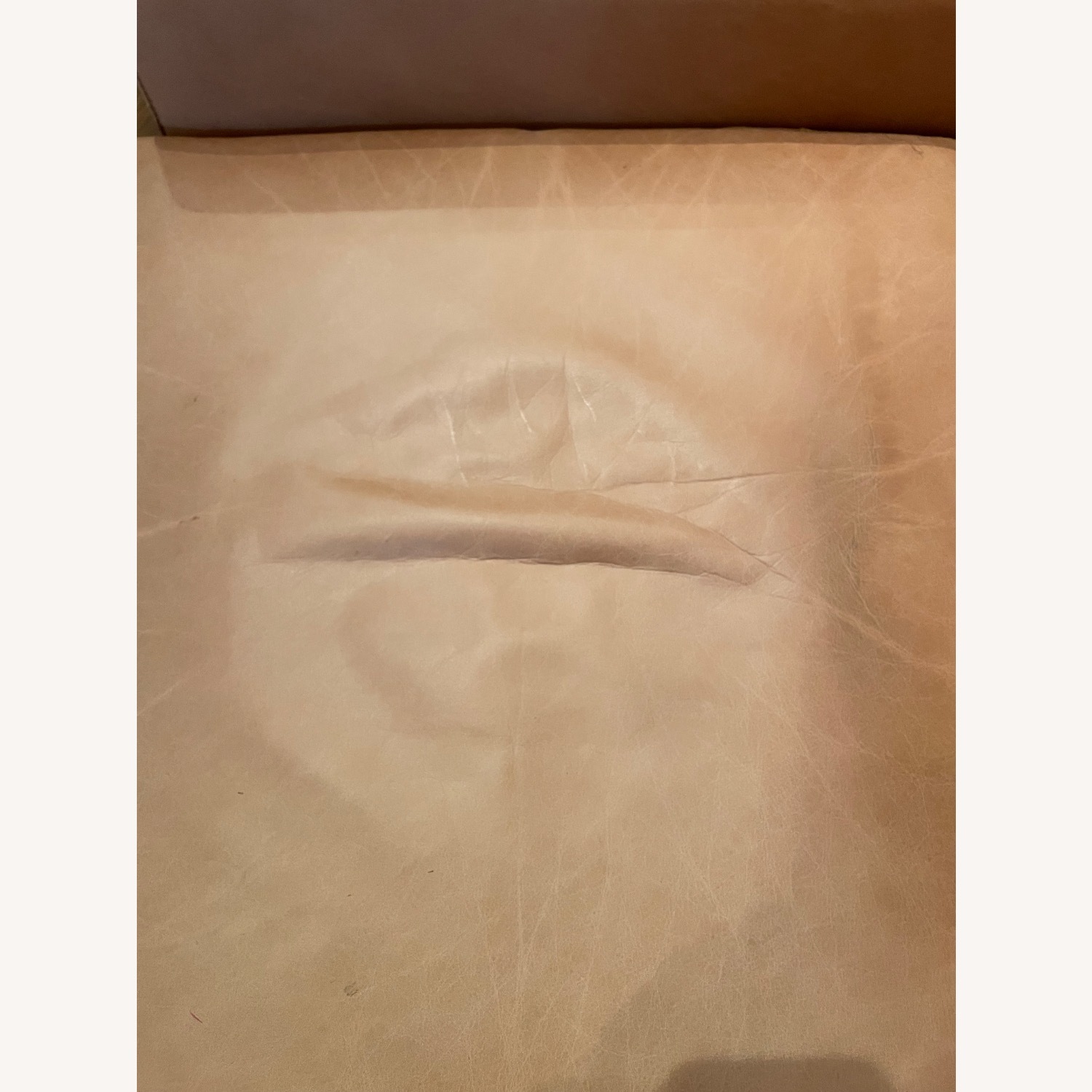 West Elm Tan Leather Mid Century Armchair - image-3