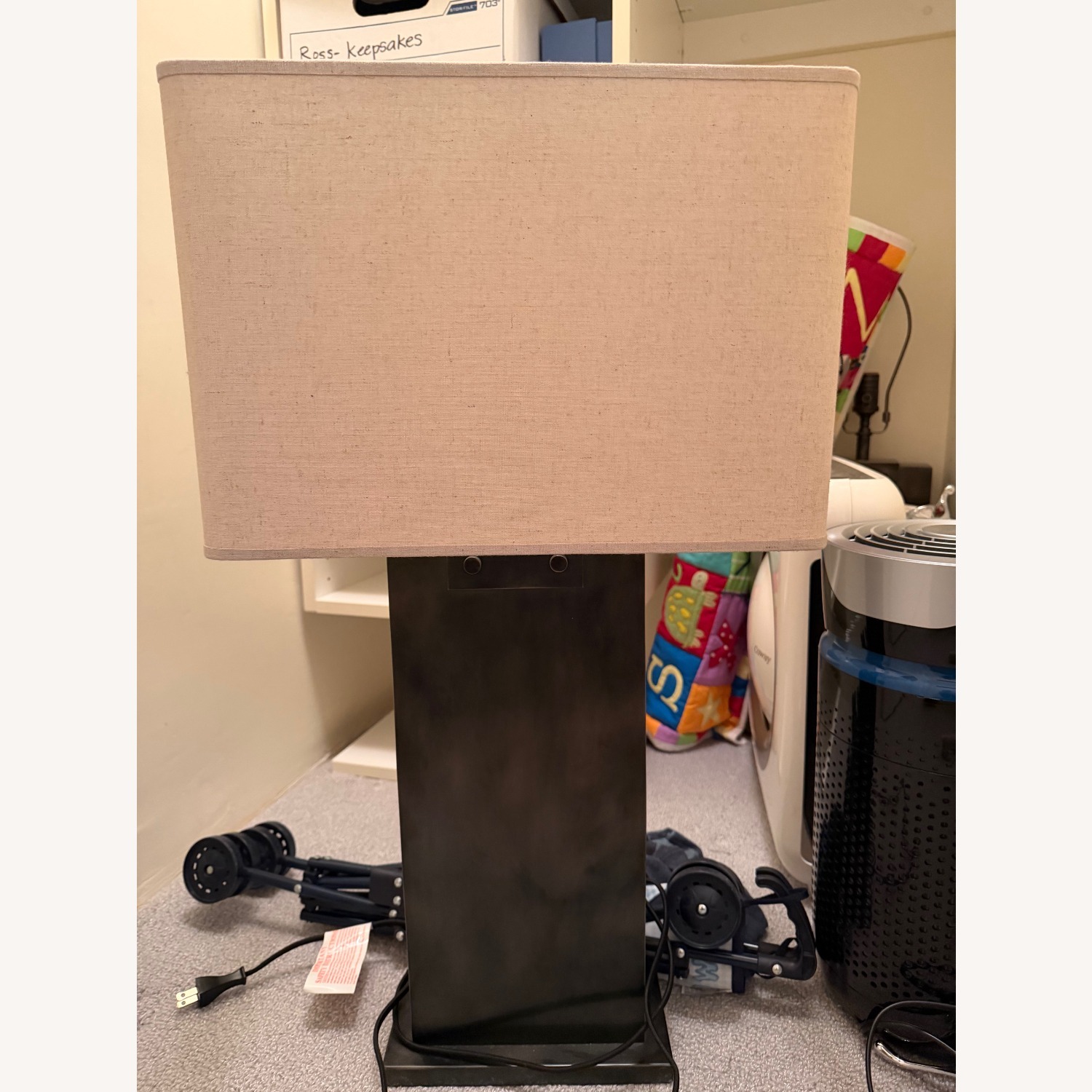 Restoration Hardware Rectangular Column Table Lamp - image-1
