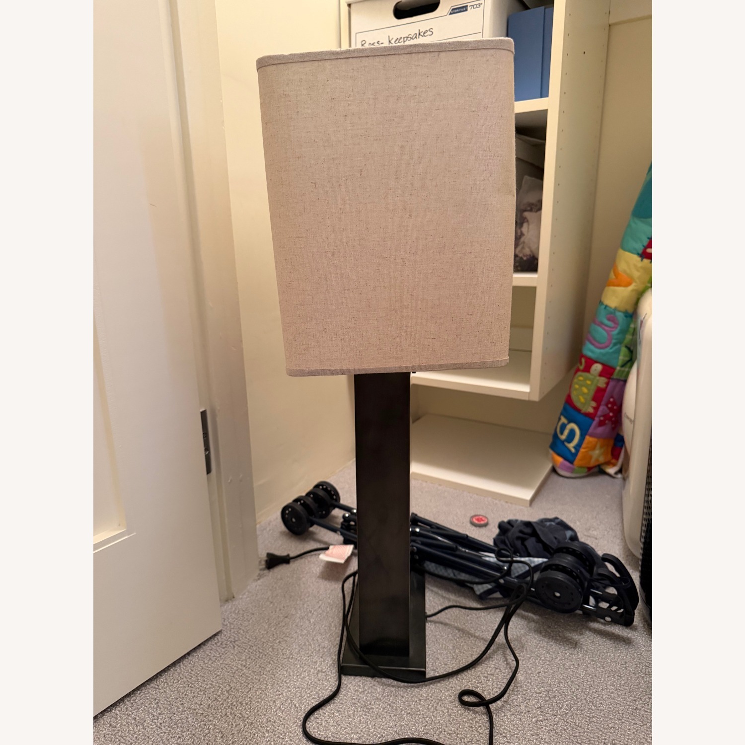 Restoration Hardware Rectangular Column Table Lamp - image-2