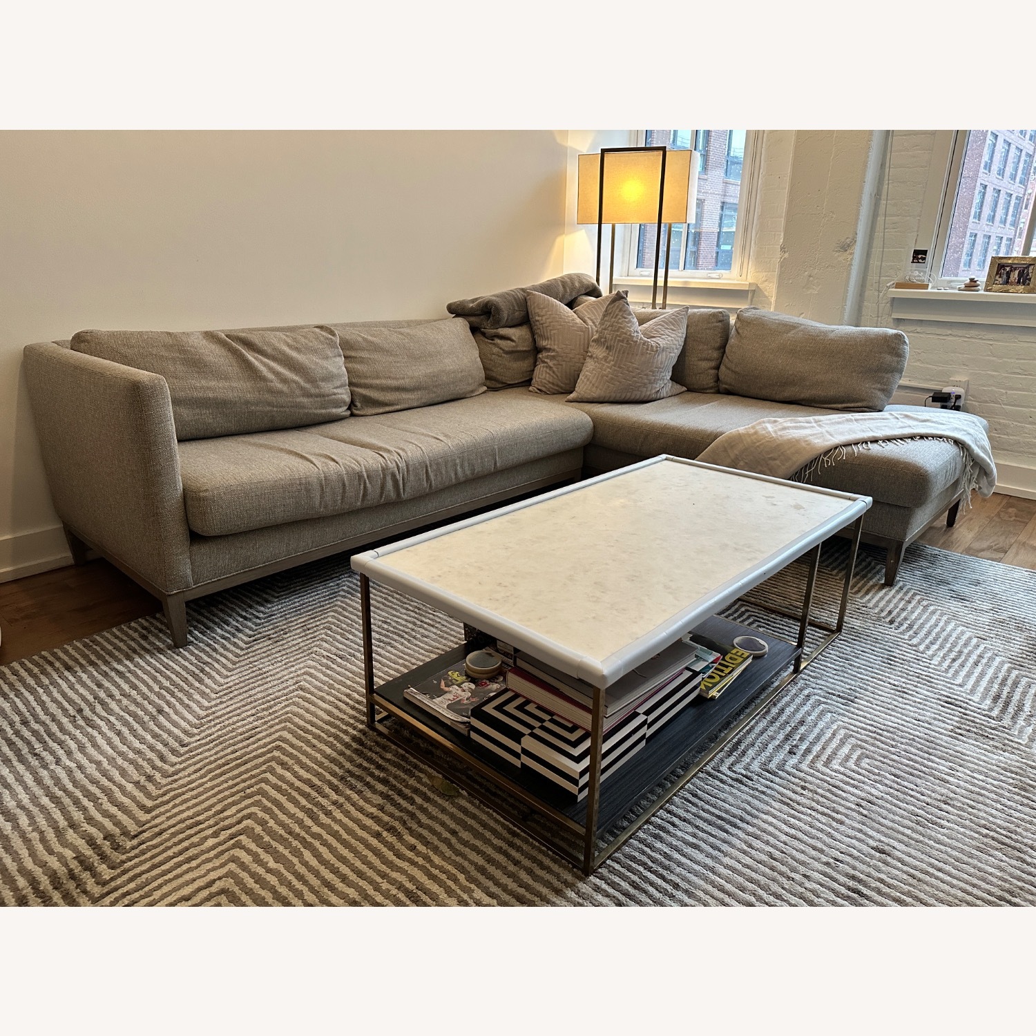 Lee Industries High-Quality Slipcovered Sectional  - image-1