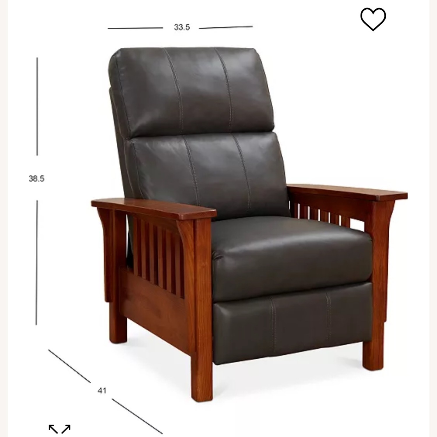 Macy's Harrison Leather Pushback Recliner - image-1