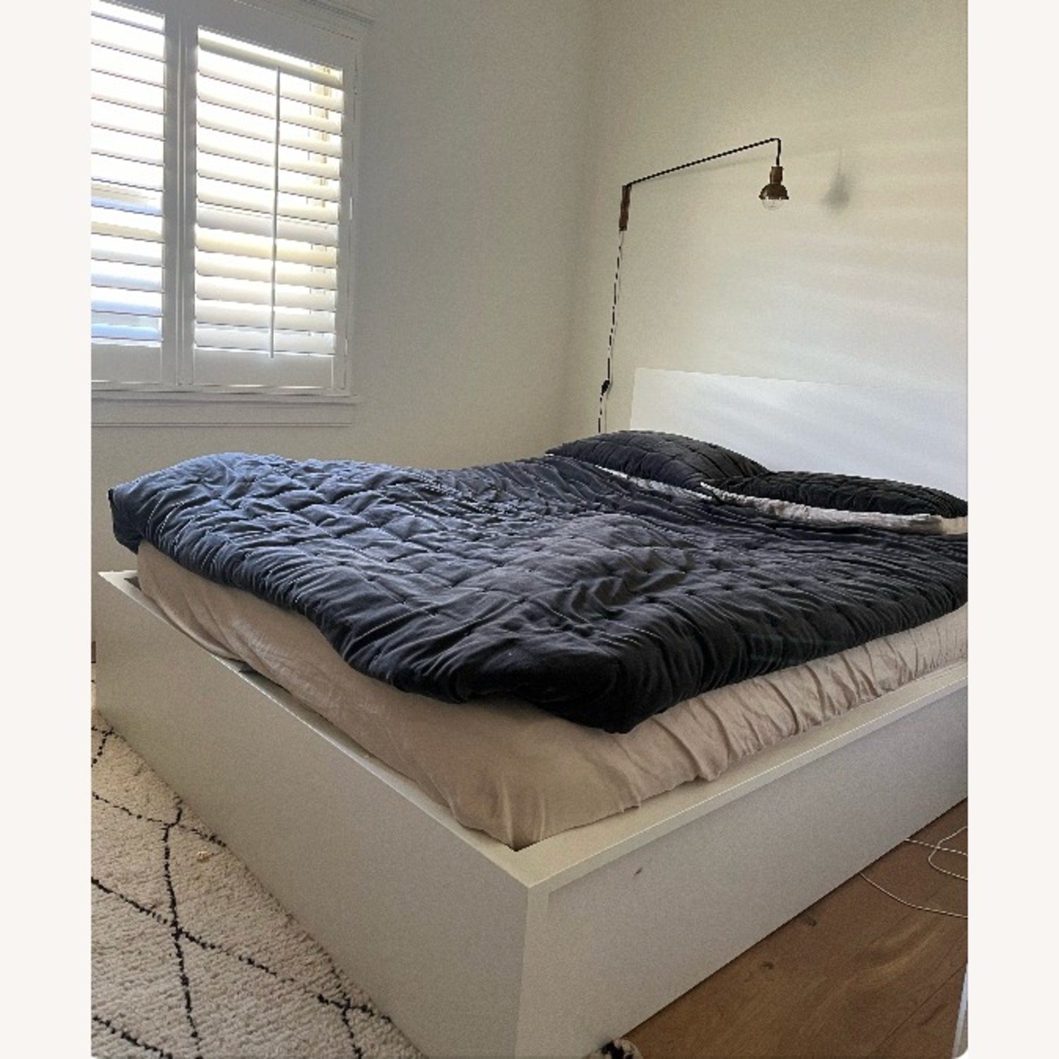 IKEA MALM Queen White Pull Up Storage Bed - image-2