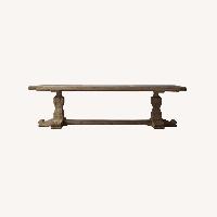 Restoration Hardware 20th C. Reclaimed Pine & Zinc Trestle Dining Table