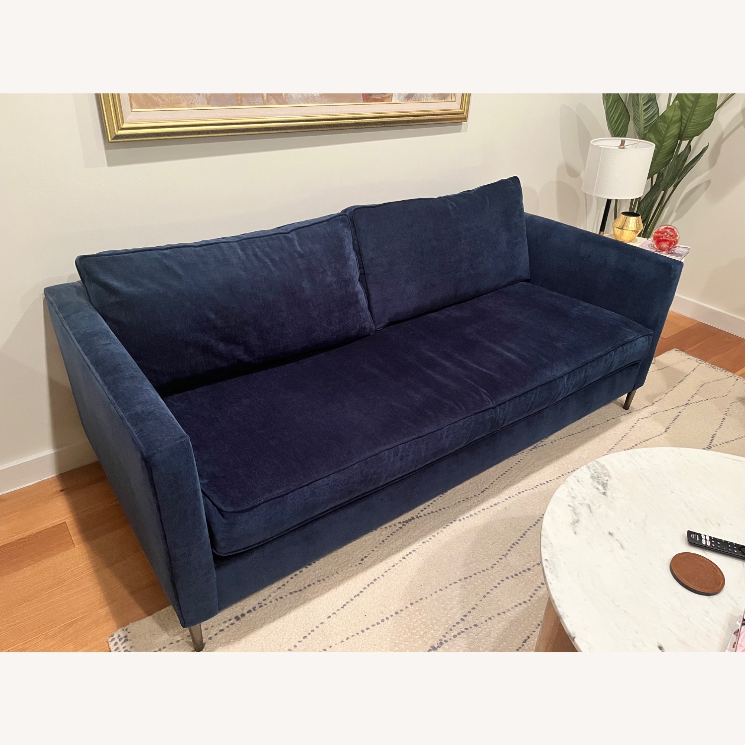 West Elm Navy Harris Loft Sofa - image-2