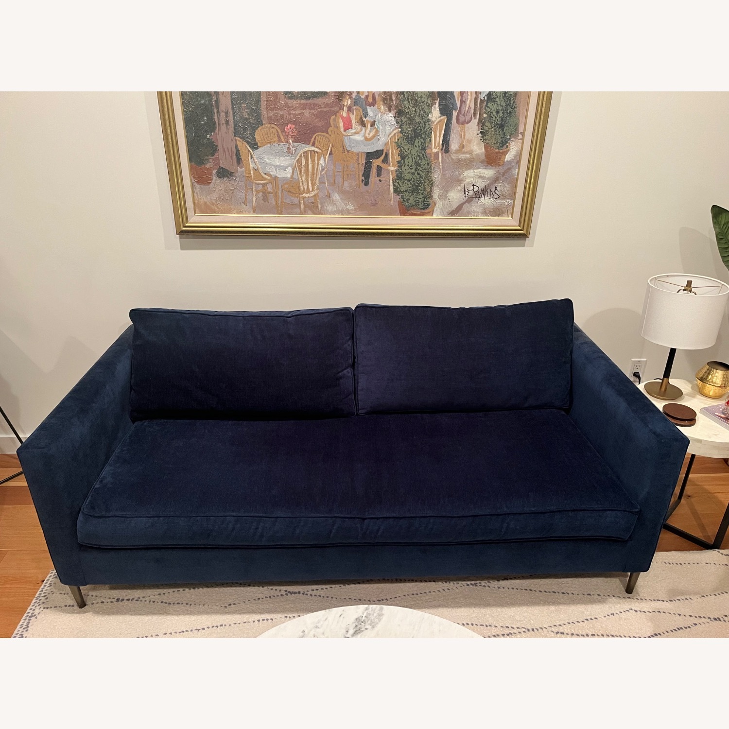 West Elm Navy Harris Loft Sofa - image-1