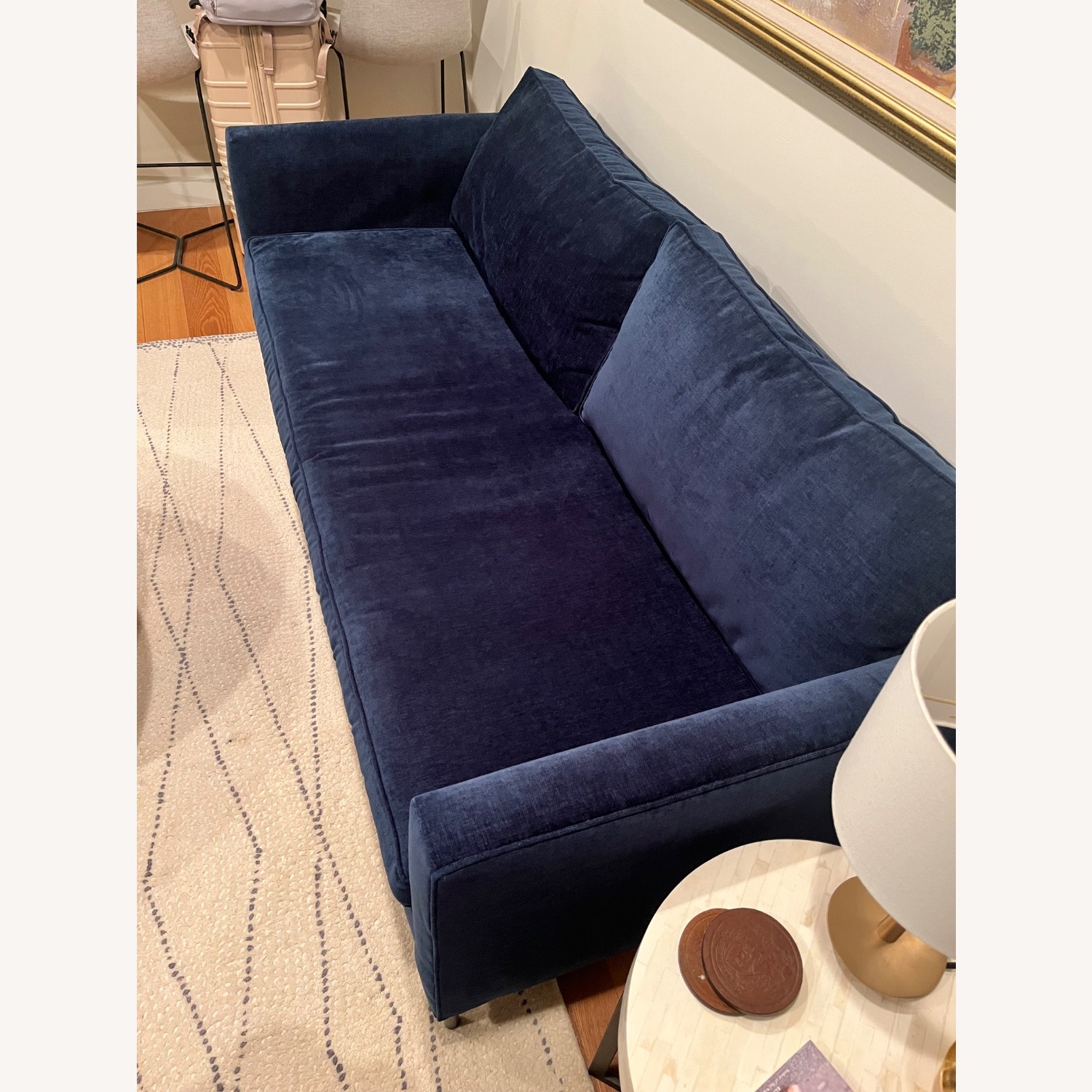 West Elm Navy Harris Loft Sofa - image-3