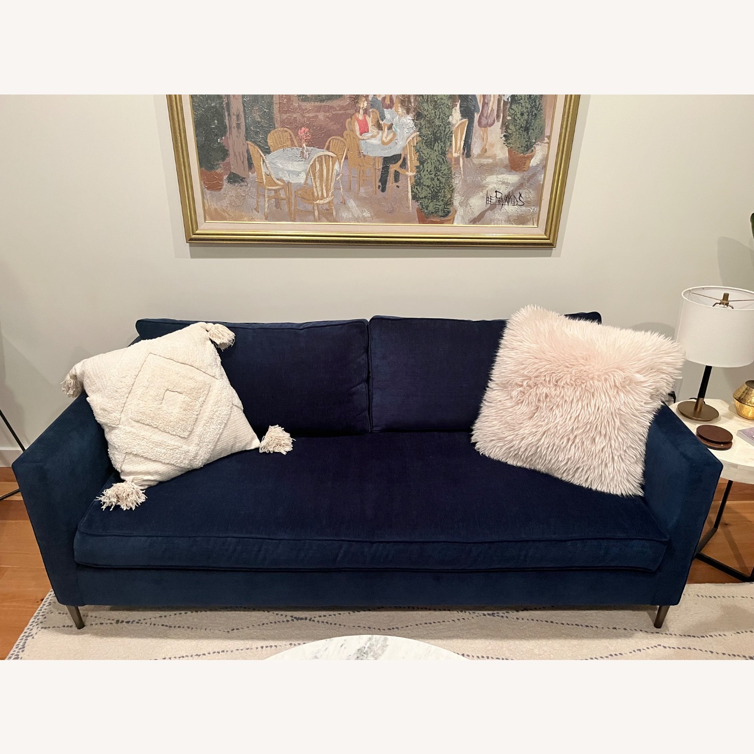 West Elm Navy Harris Loft Sofa - image-5