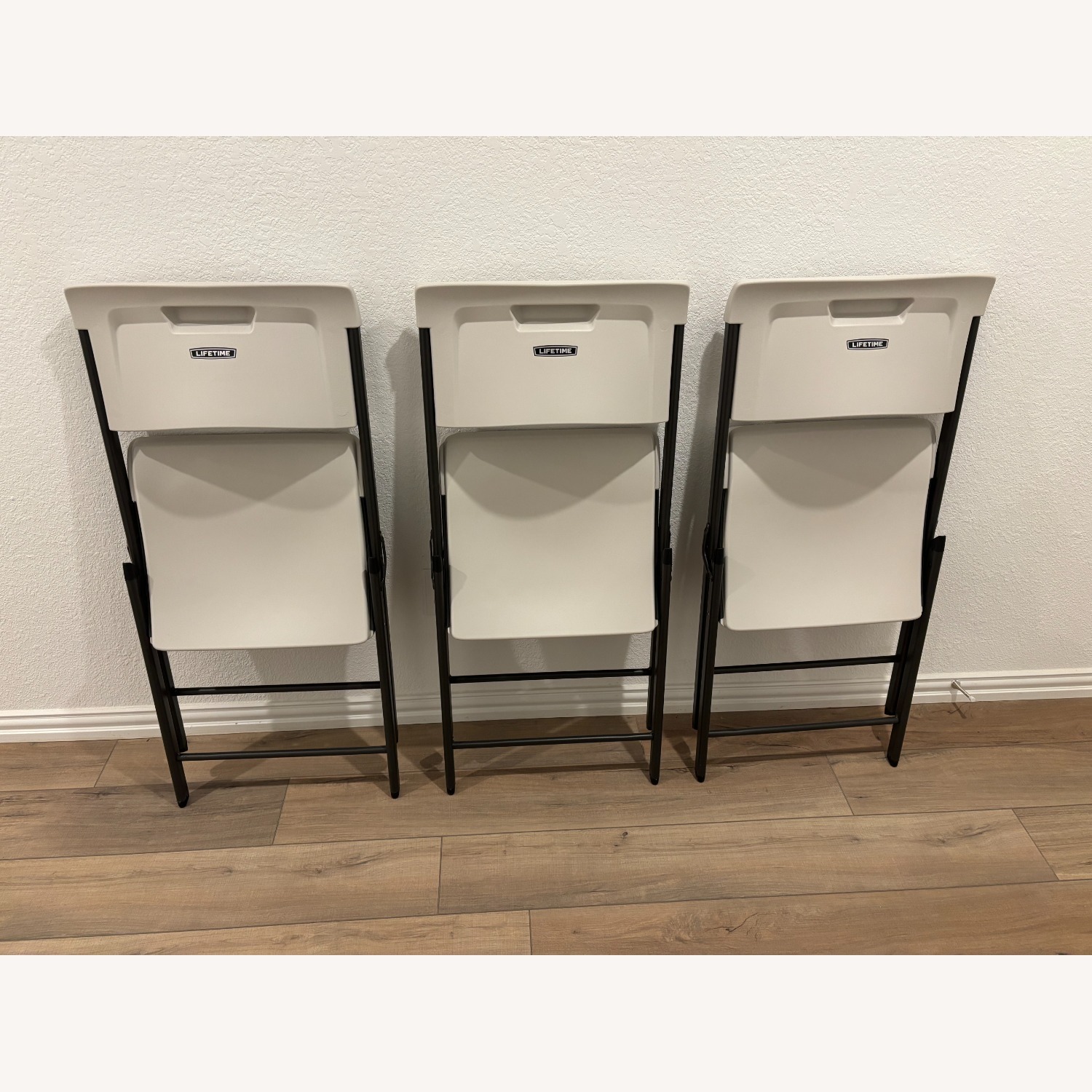 3 White Folding Chairs, Lifetime, from Costco  - image-4