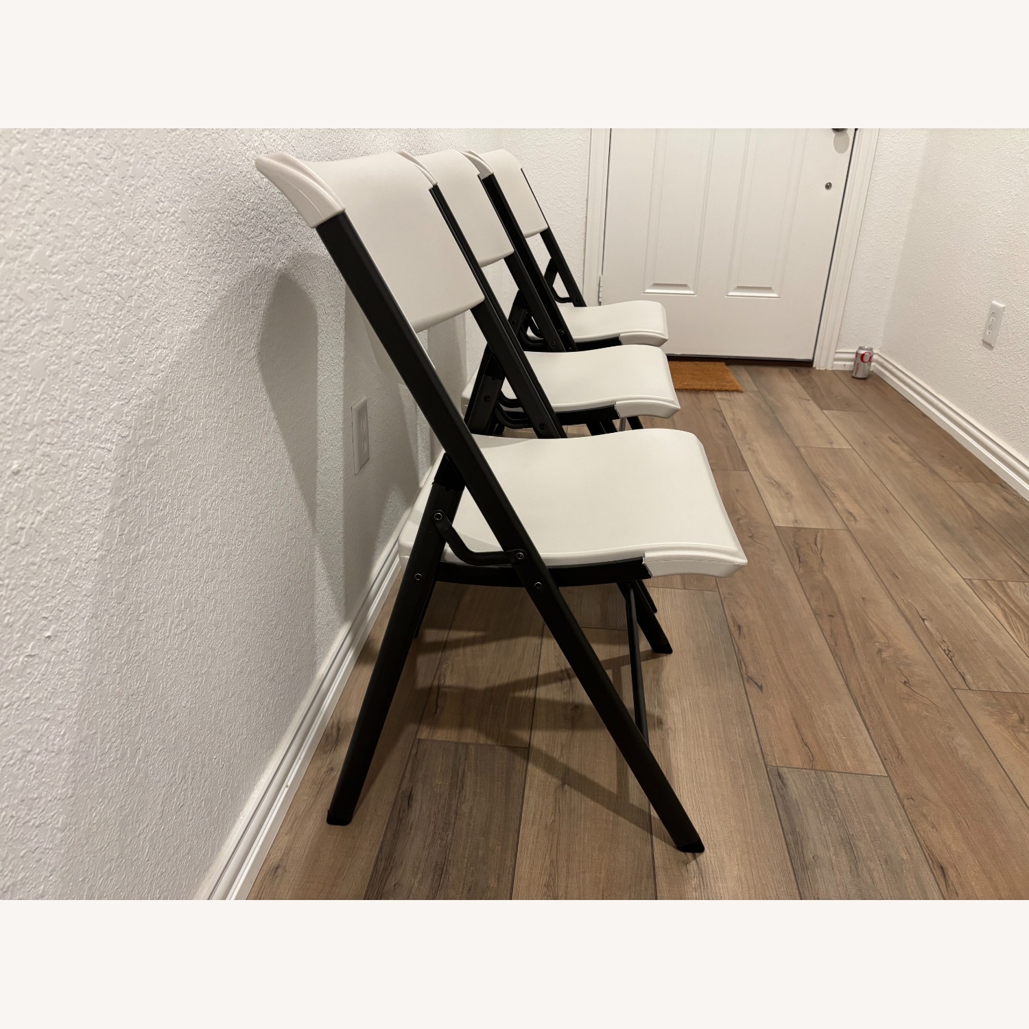 3 White Folding Chairs, Lifetime, from Costco  - image-2