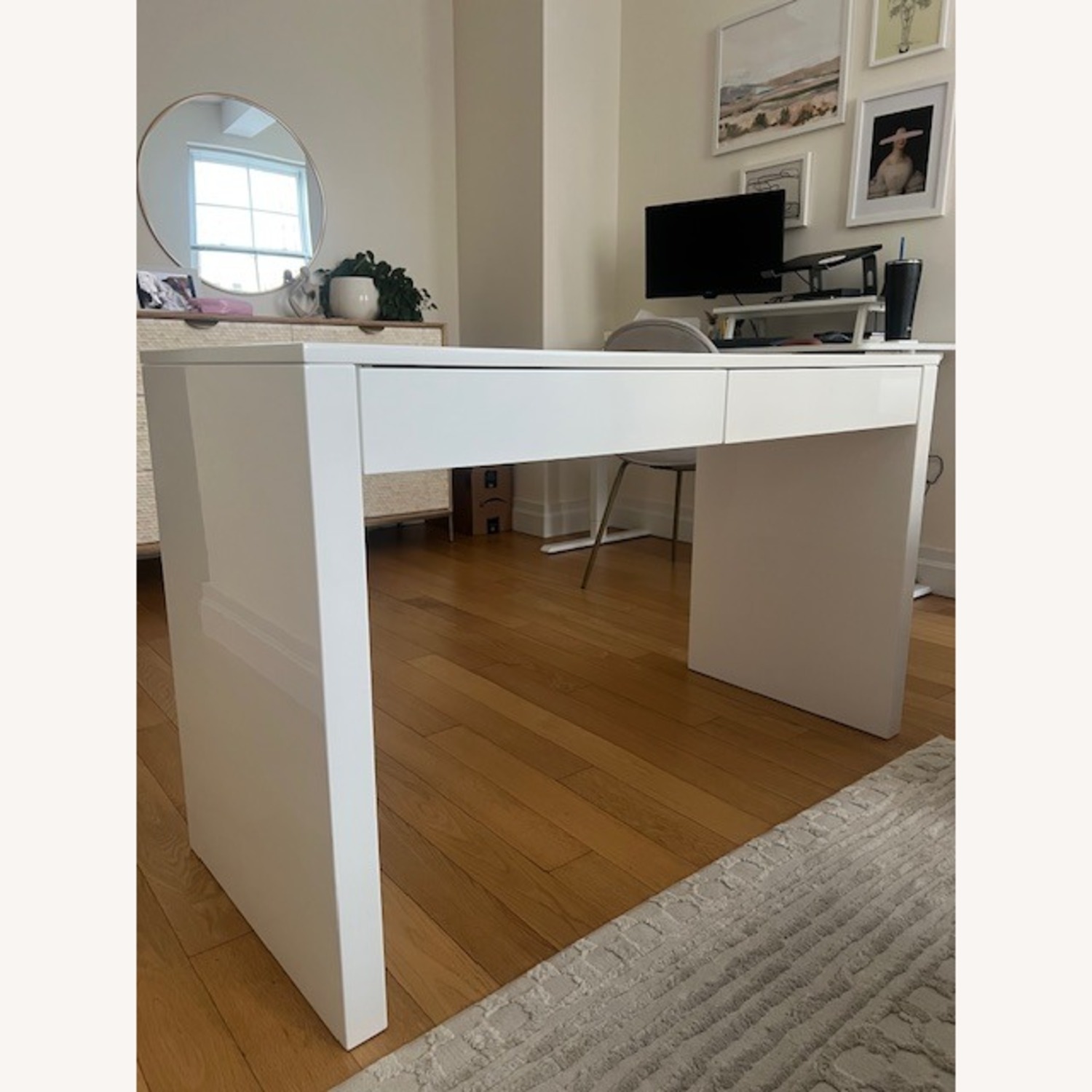 CB2 Runway Lacquered Wood Desk - image-1