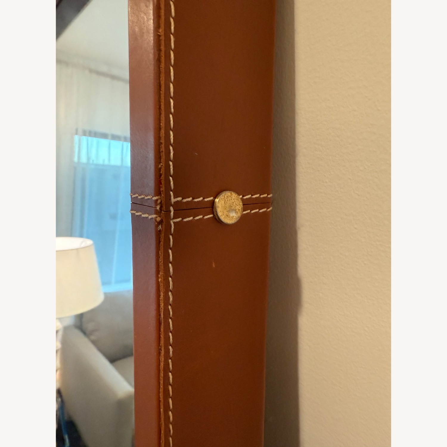 Crate & Barrel Shinola Leather Extra-Large Floor Mirror - image-2