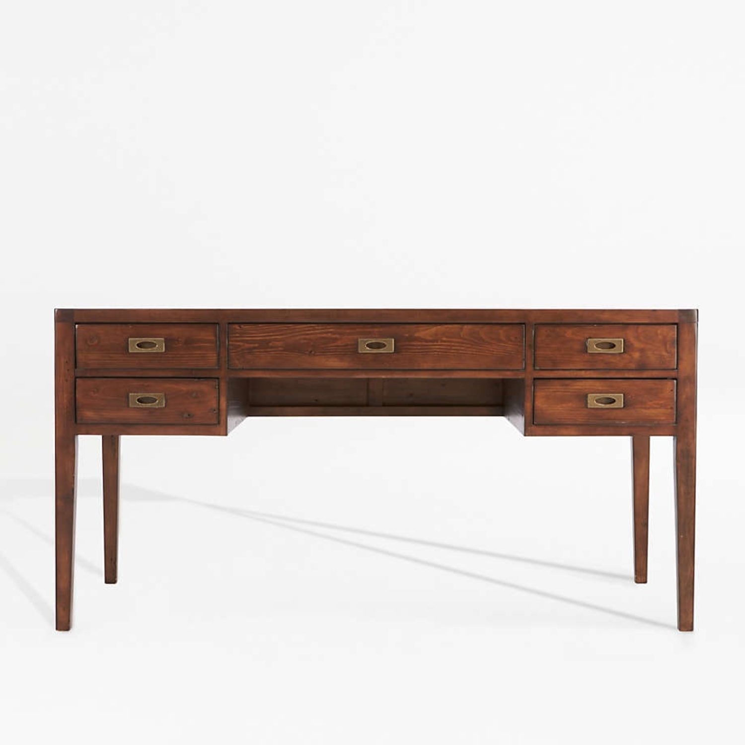 Crate & Barrel Morris 60" Chocolate Brown Desk - image-5