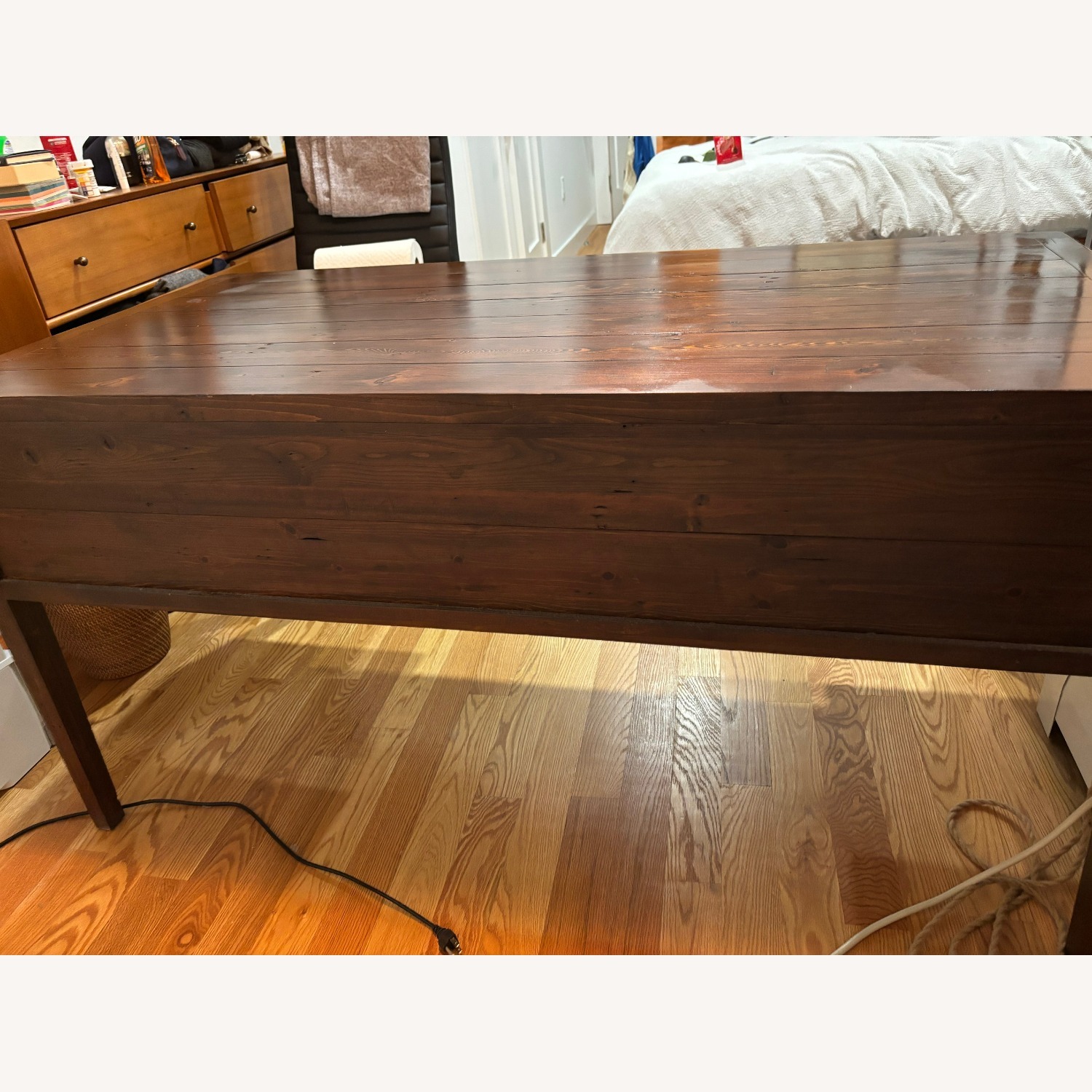 Crate & Barrel Morris 60" Chocolate Brown Desk - image-4