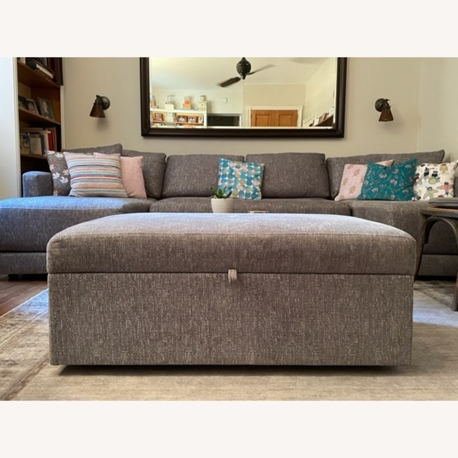 Crate & Barrel Gather Deep Storage Ottoman W Tray - image-10