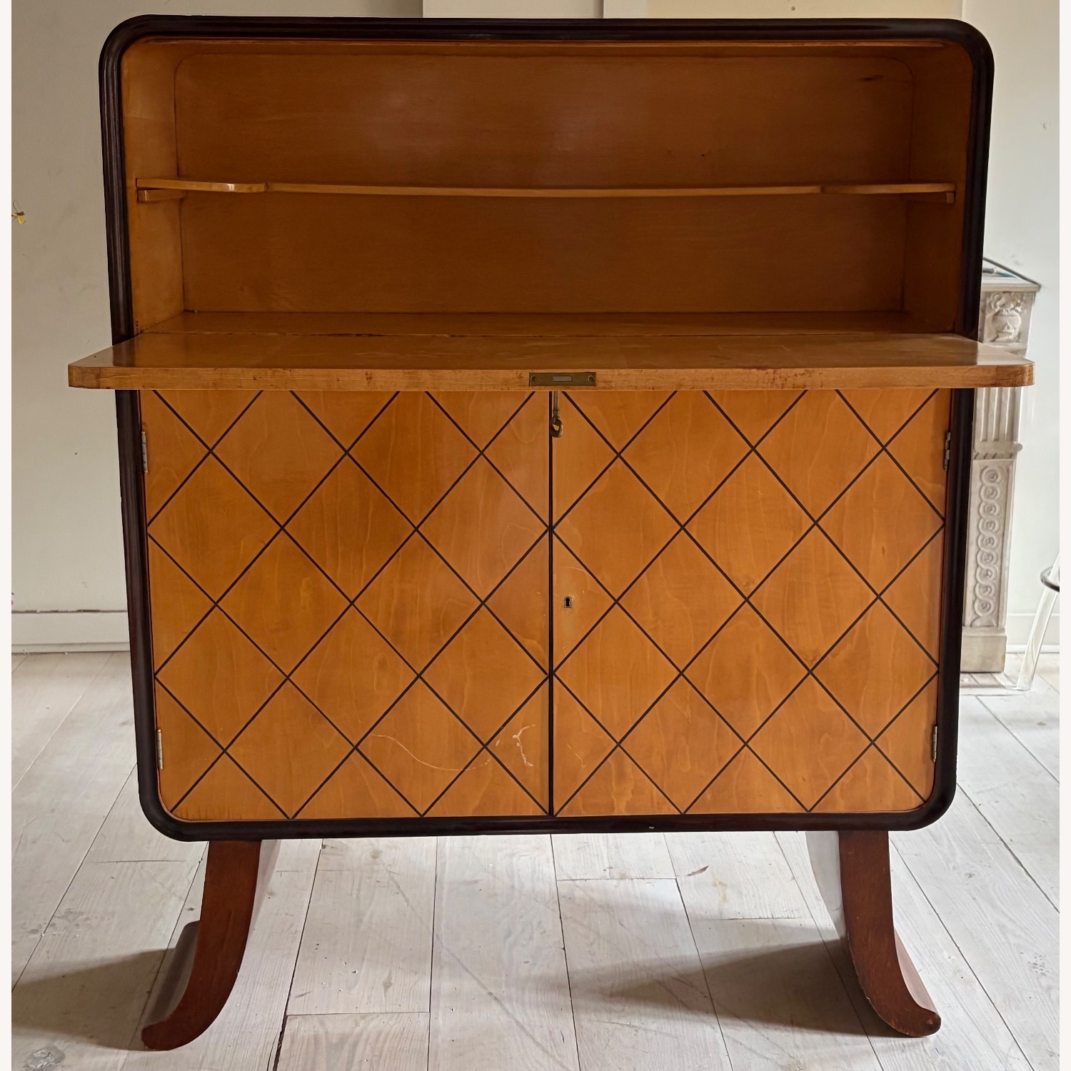 Vintage Walnut Cabinet - image-10