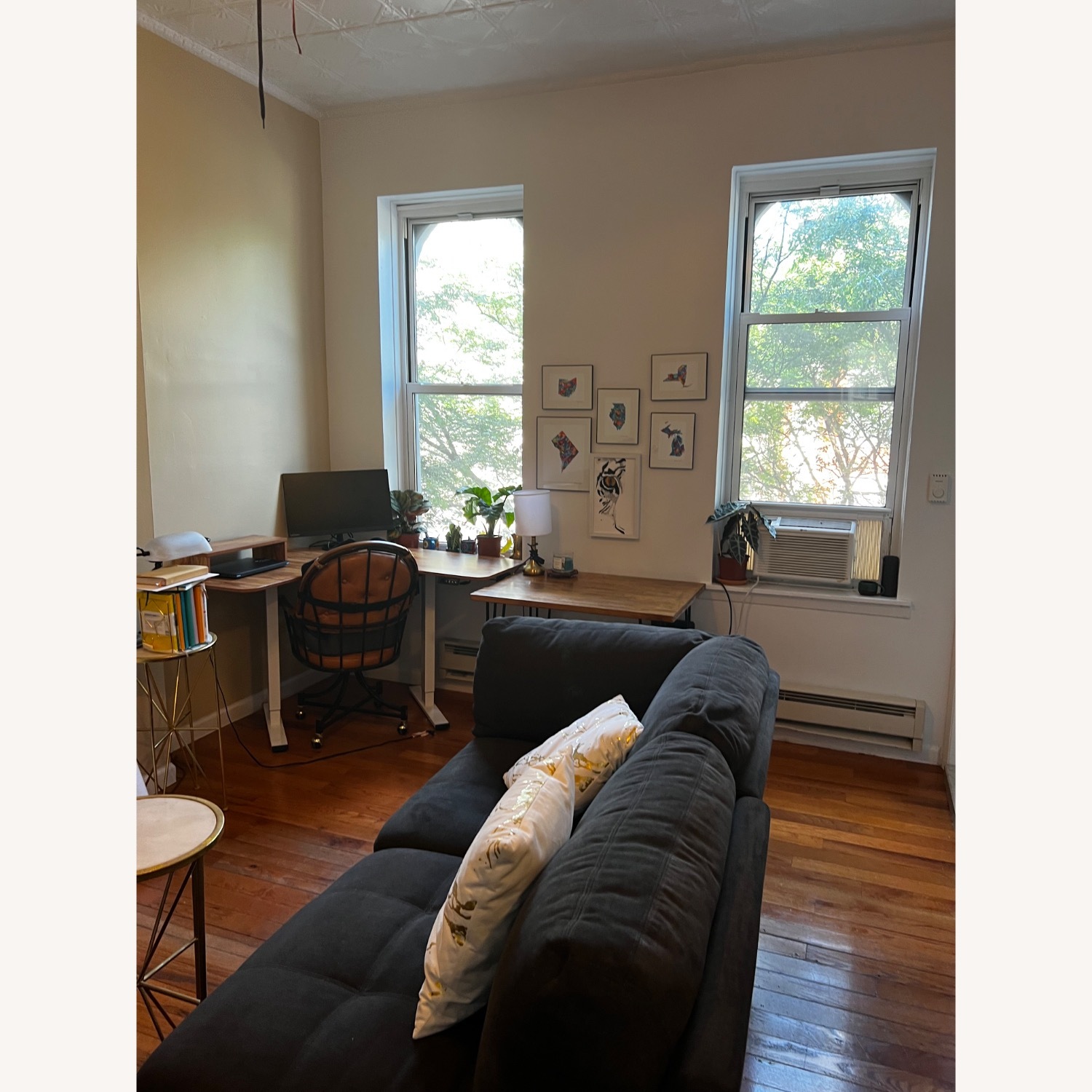 4 Piece Modular Comfy Sectional Sofa Dark Grey - image-3