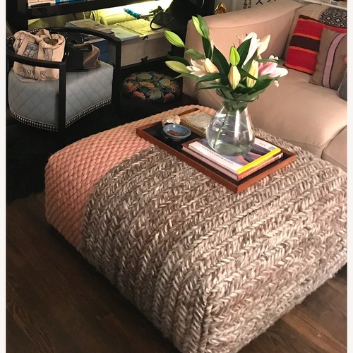 Used Patricia Urquiola Pink Grey Space Pouf for Gan  for sale on AptDeco