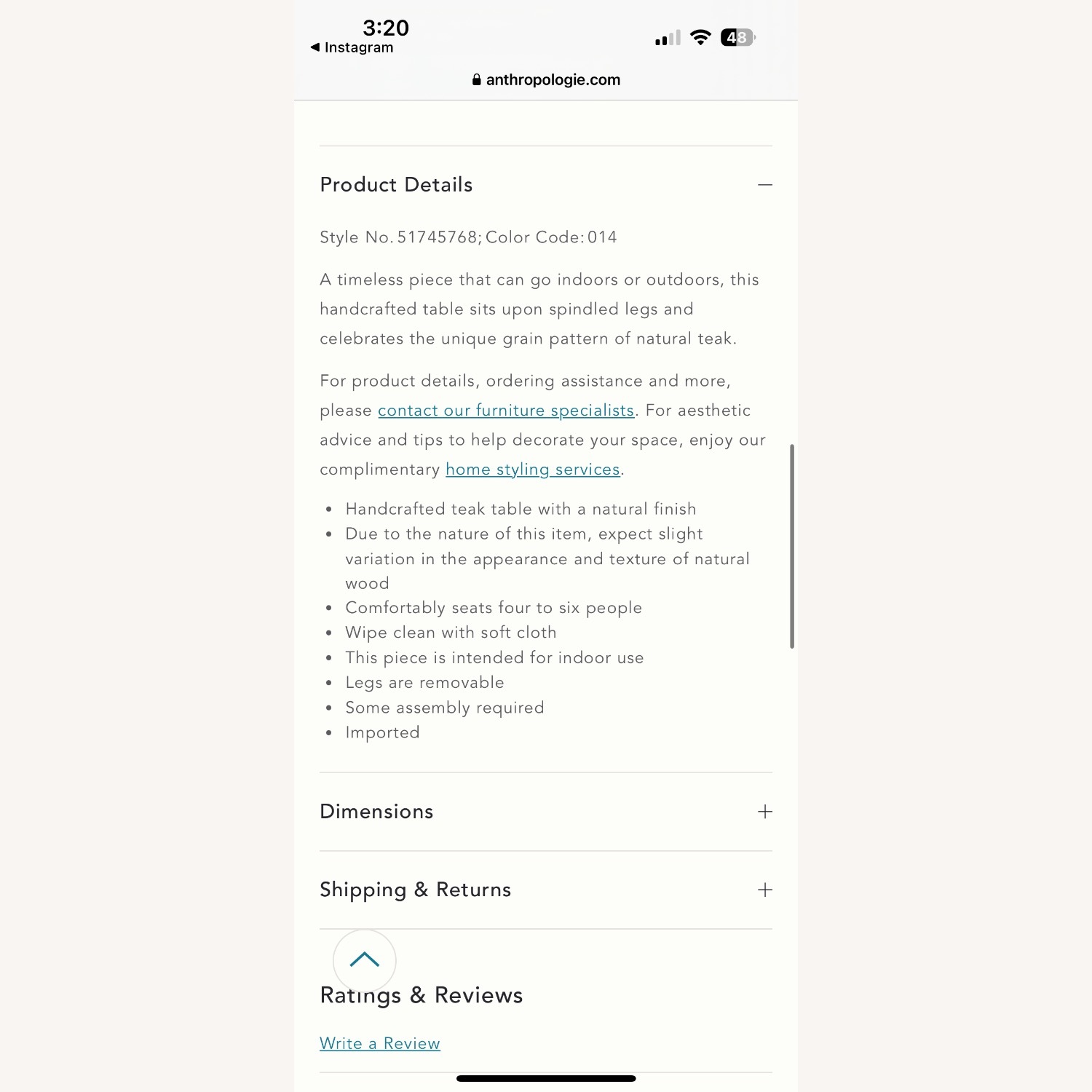 Anthropologie Termez Solid Wood Dining Table - image-9