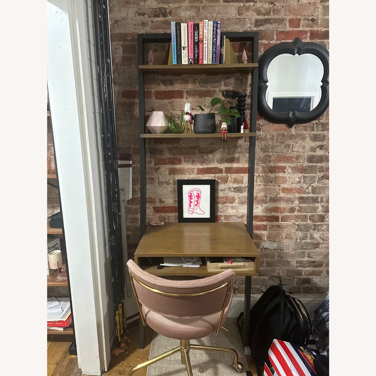 West Elm Wood Ladder Desk - image-1