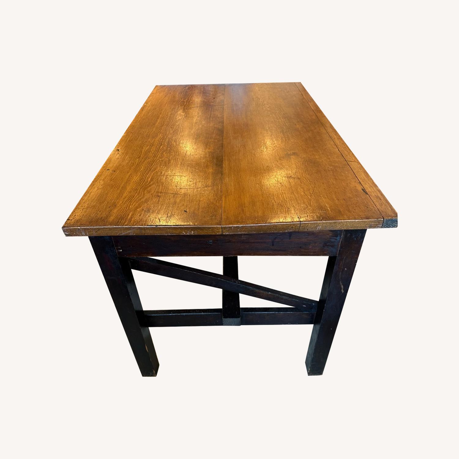 Reclaimed Wood Solid Wood Dining Table for 2 - AptDeco