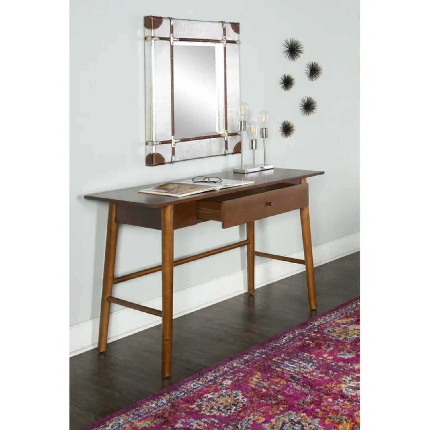 Target Mid-Century Desk with Drawer - image-2