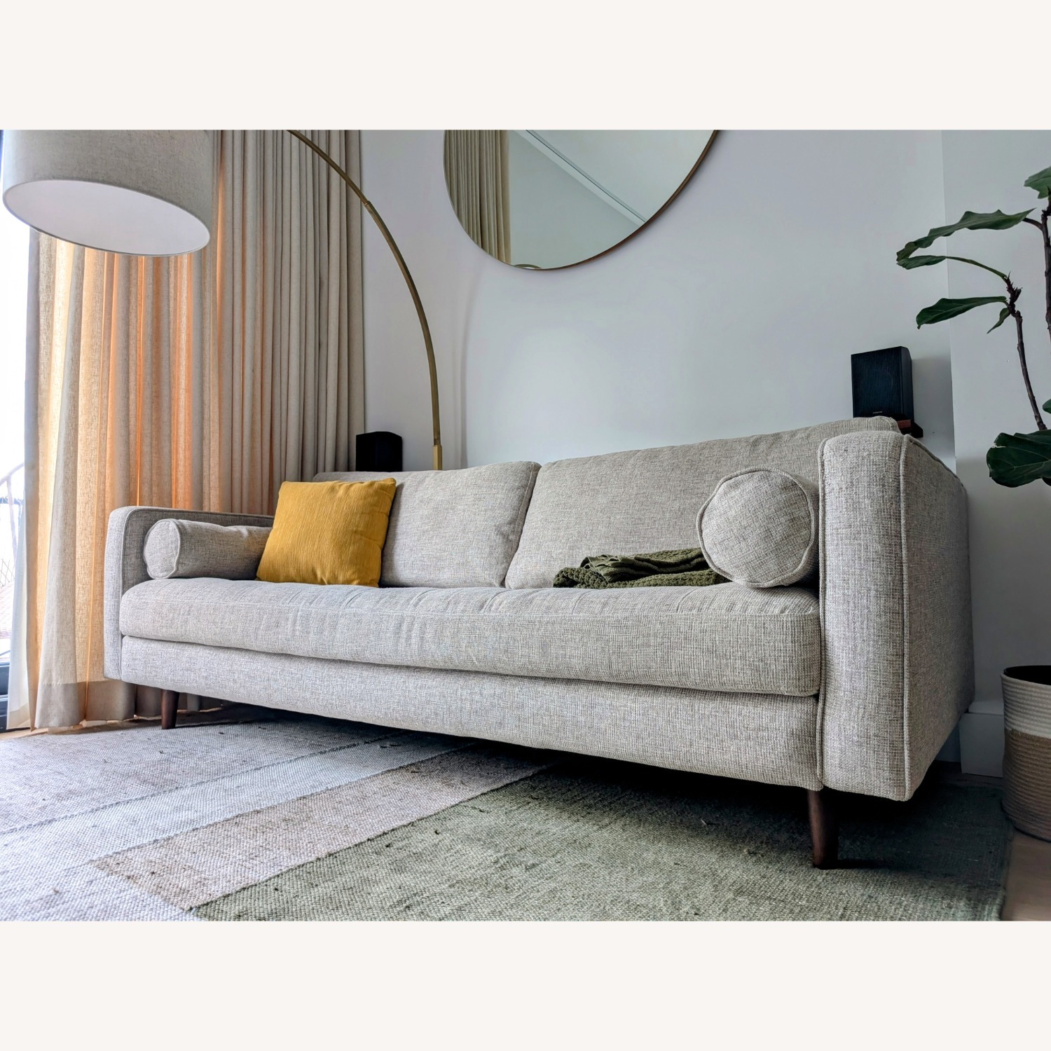 Article Sven 88" Tufted Sofa - Birch Ivory - image-3
