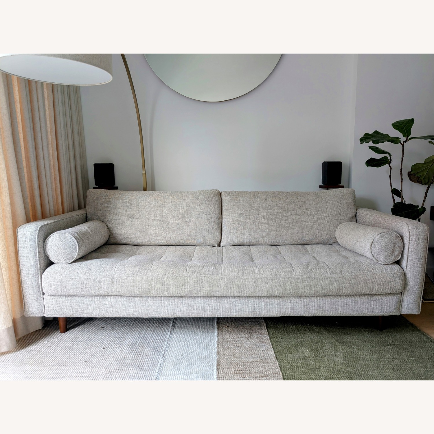 Article Sven 88" Tufted Sofa - Birch Ivory - image-1
