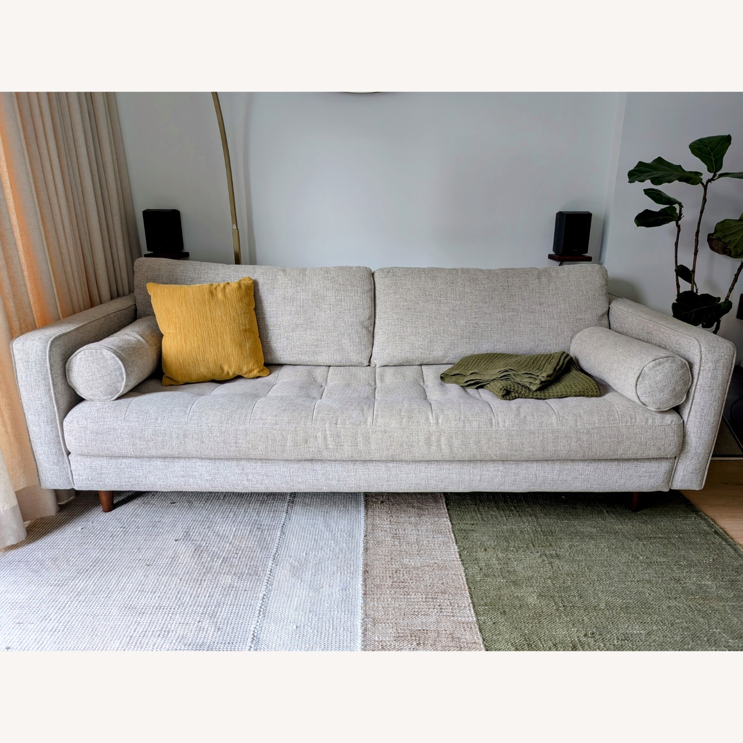 Article Sven 88" Tufted Sofa - Birch Ivory - image-6