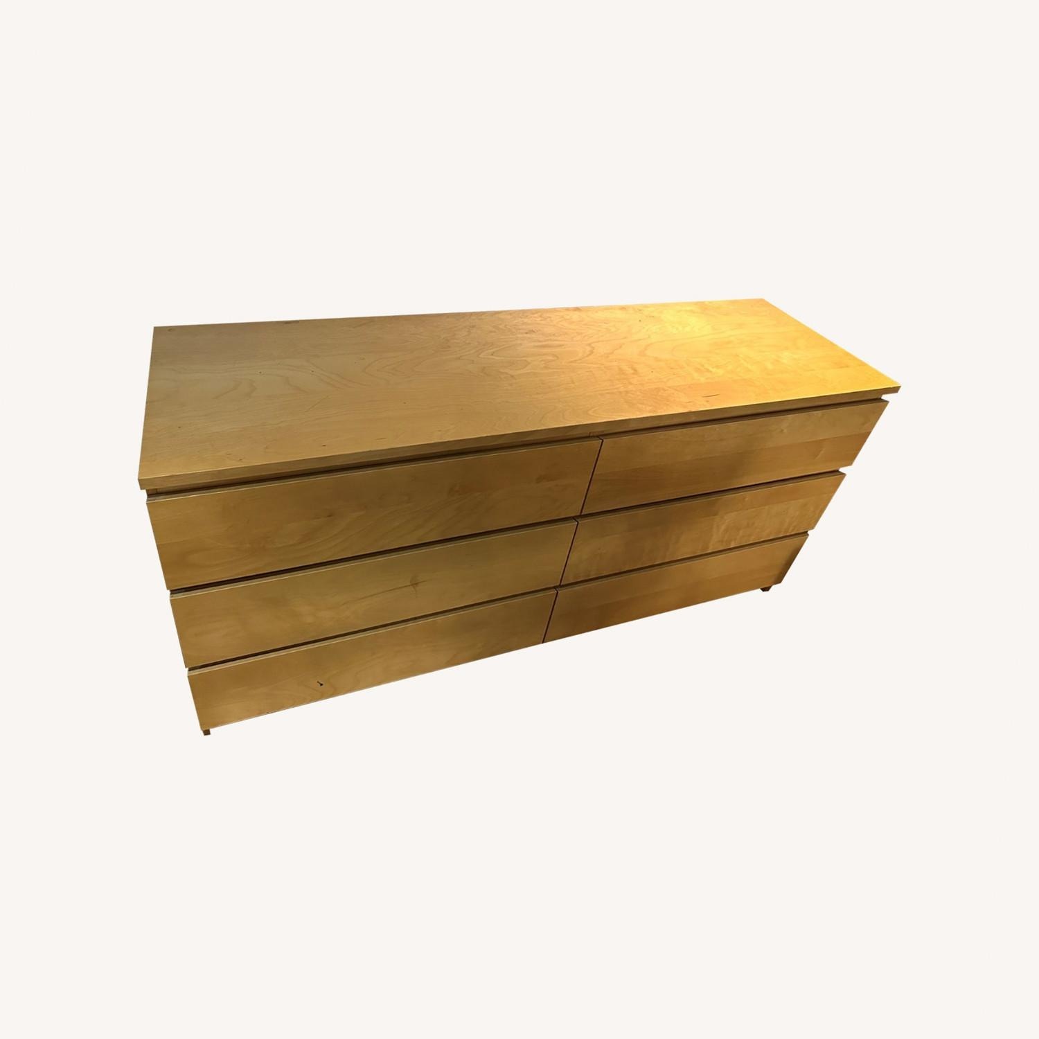 IKEA MALM 6-drawer Dresser, Stained Oak Veneer - image-4