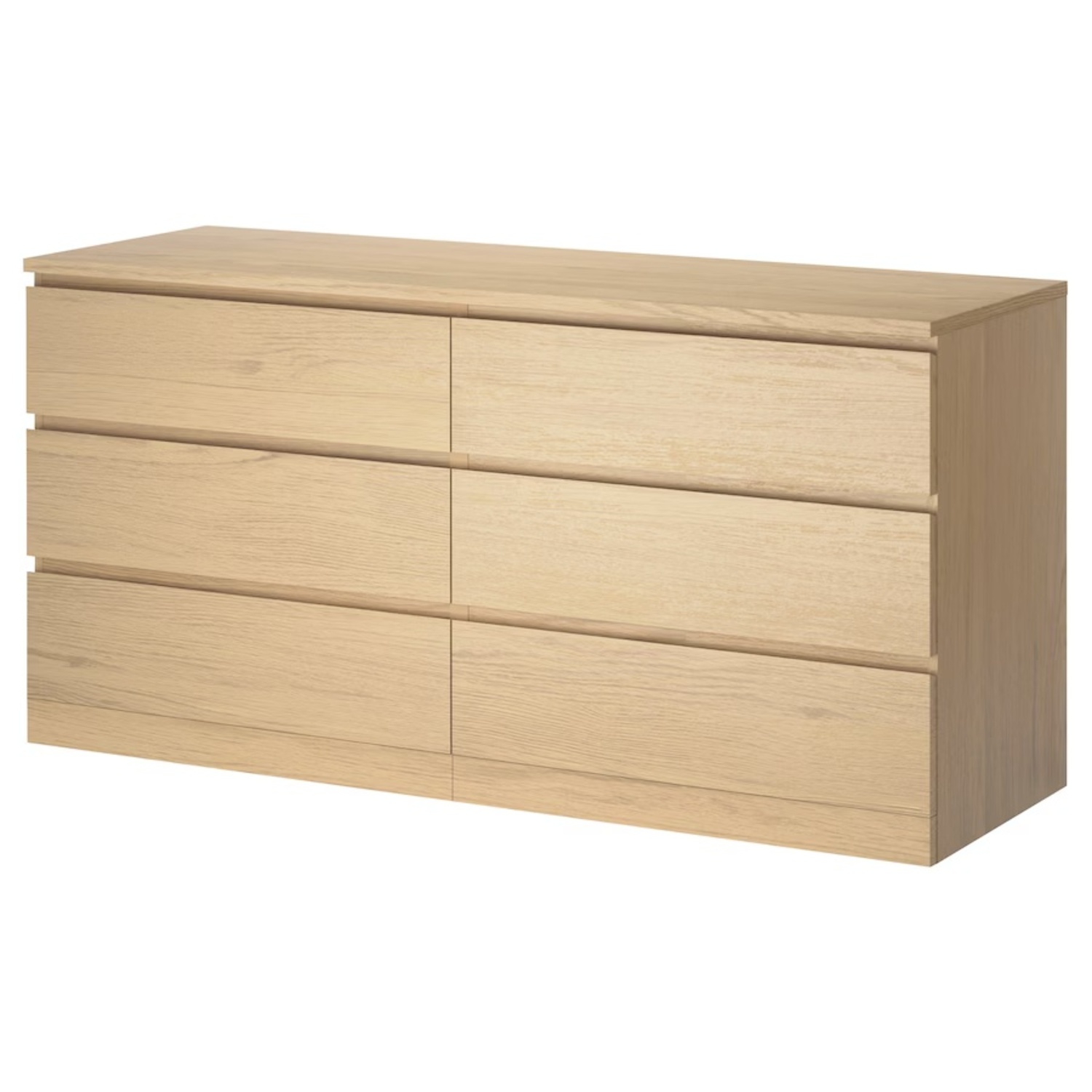 IKEA MALM 6-drawer Dresser, Stained Oak Veneer - image-5