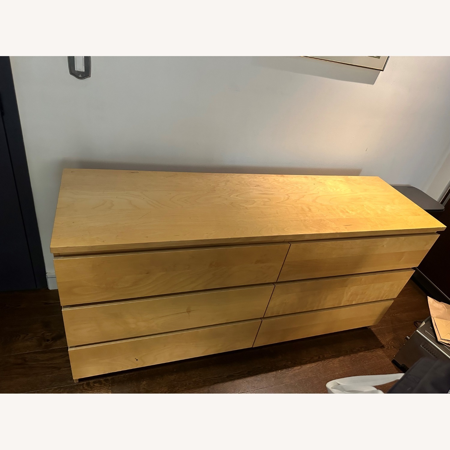 IKEA MALM 6-drawer Dresser, Stained Oak Veneer - image-3