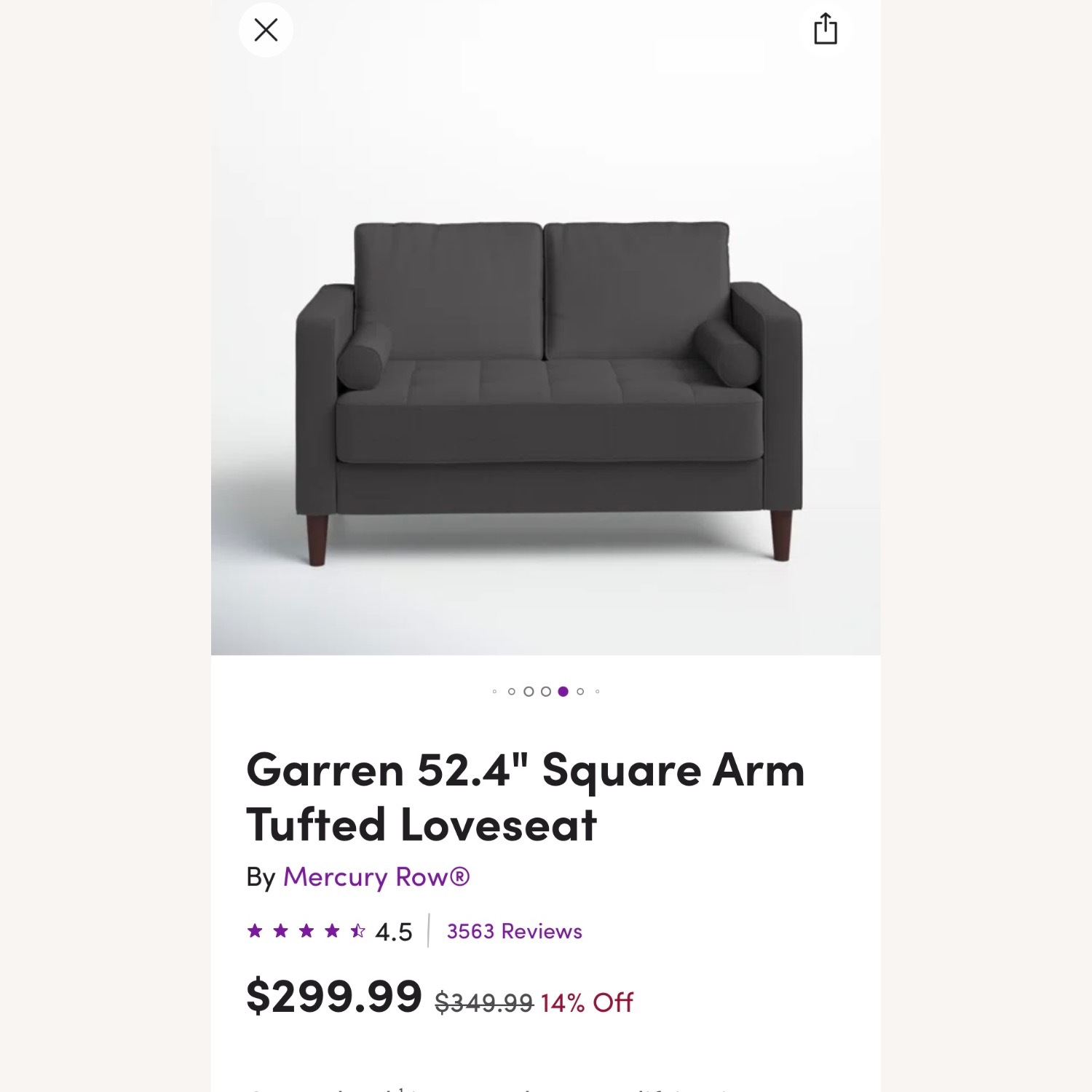 Garren 75.6'' Square Arm Tufted Sofa - image-2